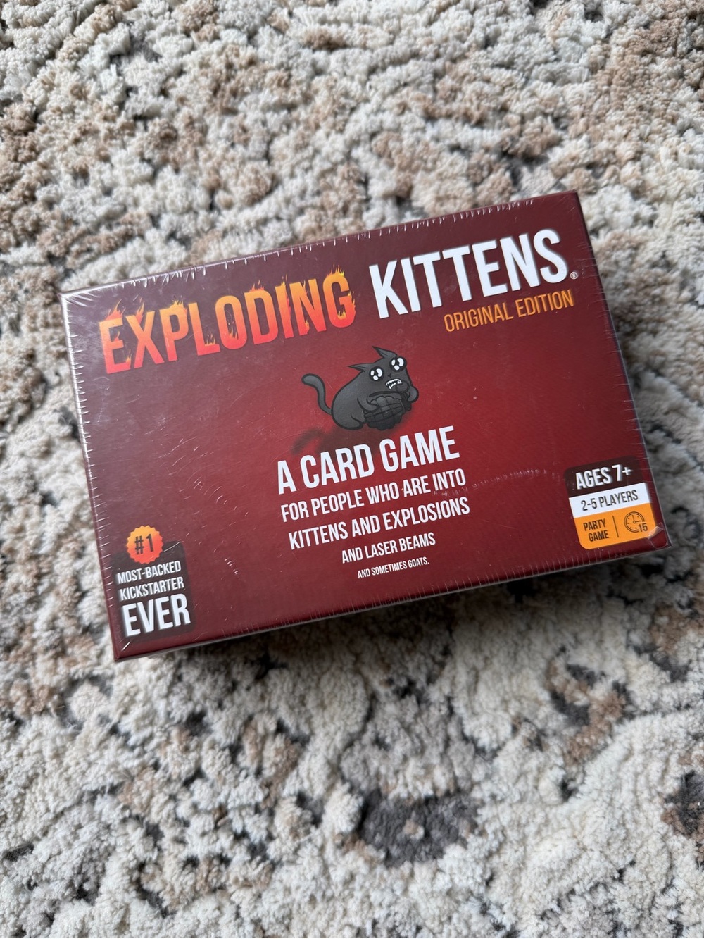 Exploding Kittens Original Edition Card Game - Red